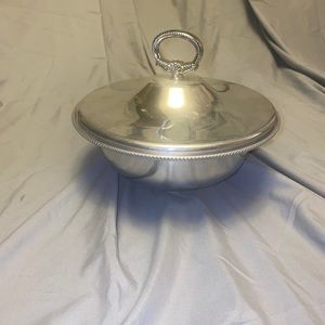 9” Vintage Buenilum Chaffing Serving Dish aluminum with lid